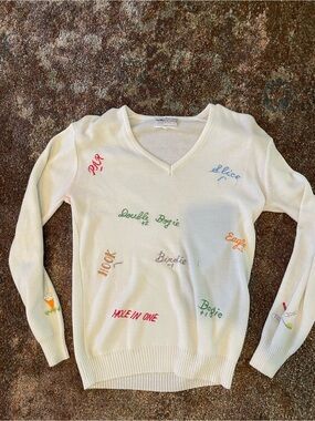VTG Golf Embroidered V-Neck Sweater